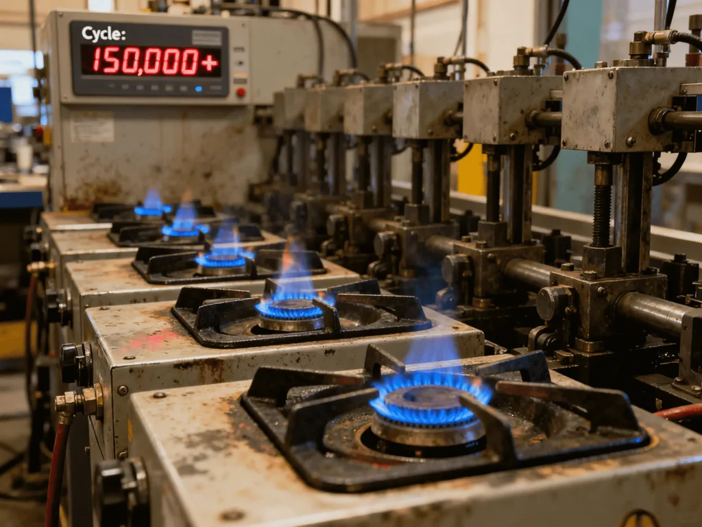 Continuous burning test